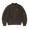thisisneverthat SCT-Logo Shaggy Knit Polo "Brown"