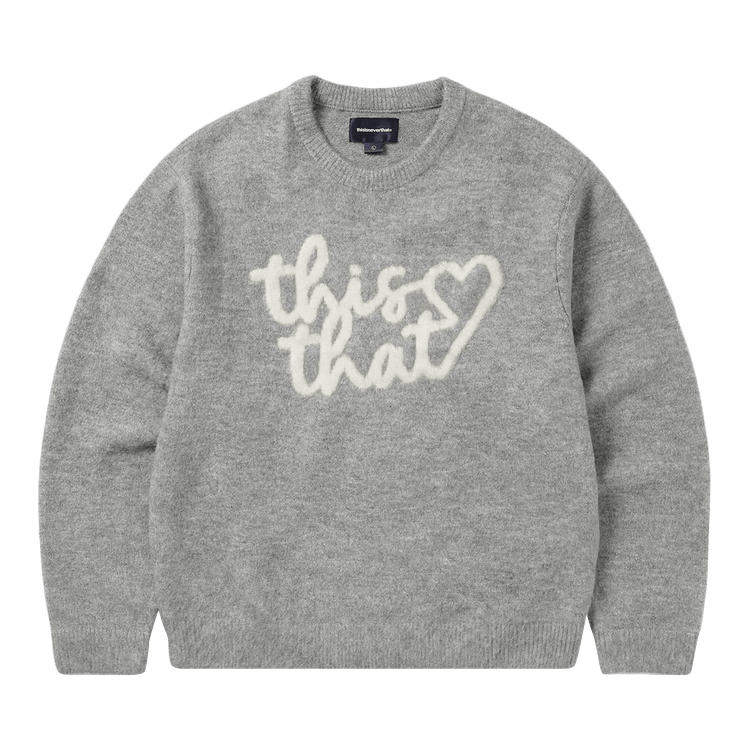 thisisneverthat Heart Logo Knit Sweater "Heather Grey"
