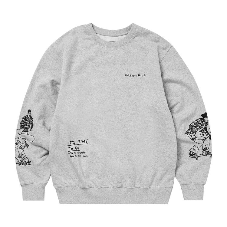 thisisneverthat Sketch Embroidery Crewneck "Heather Grey"