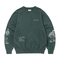 thisisneverthat Sketch Embroidery Crewneck "Dark Green"