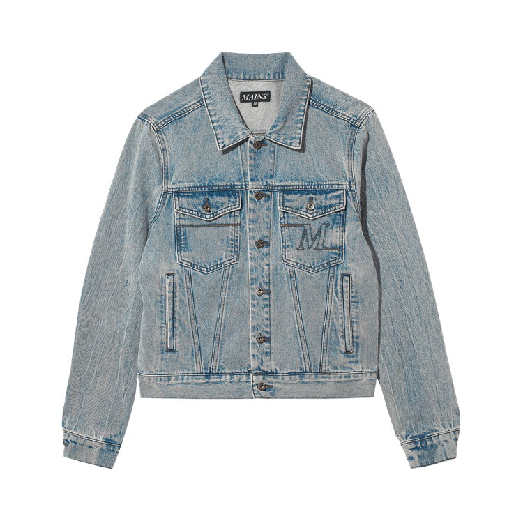 MAINS Washed Denim Jacket "Blue"