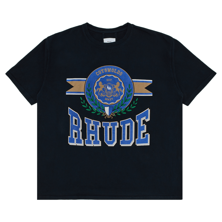 Rhude Cotswold Crest Tee "Vintage Black"