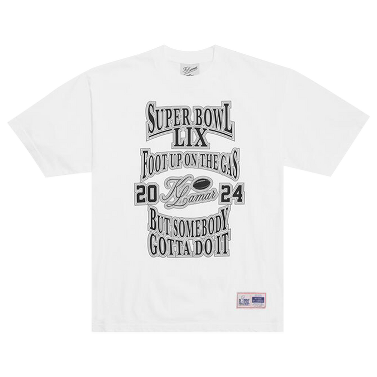 Willy Chavarria x Kendrick Lamar x NFL Foot Up On The Gas T-Shirt "White"