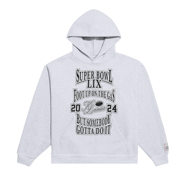 Willy Chavarria x Kendrick Lamar x NFL Foot Up On The Gas Hoodie "Heather Grey"