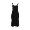 Y's Side Button Shoulder Strap Dress 'Black'