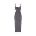 The Attico Crystal Detail Midi Dress "Grey"