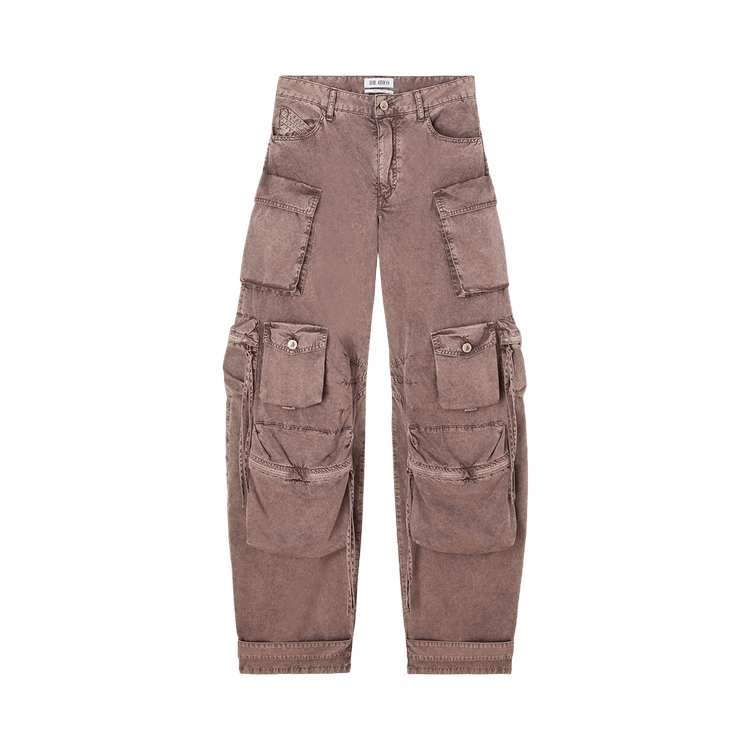 The Attico Wide Leg Cargo Pant "Washed Mauve"