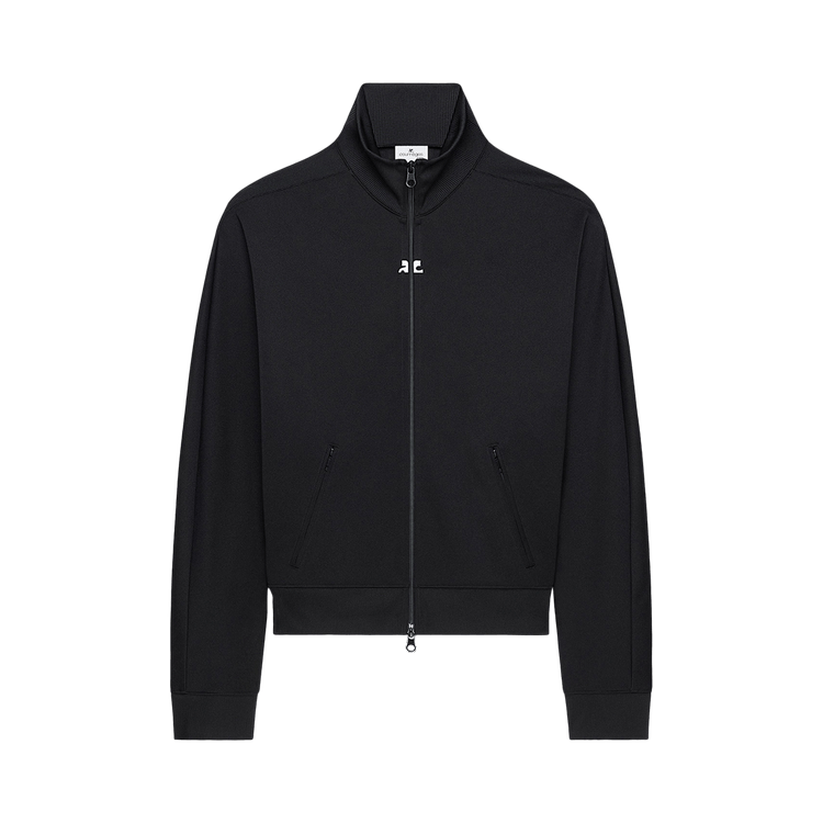 Courrèges Logo Embroidered Track Jacket "Black"