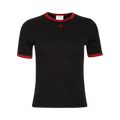Courrèges Heritage Crewneck T-Shirt "Black/Ruby"