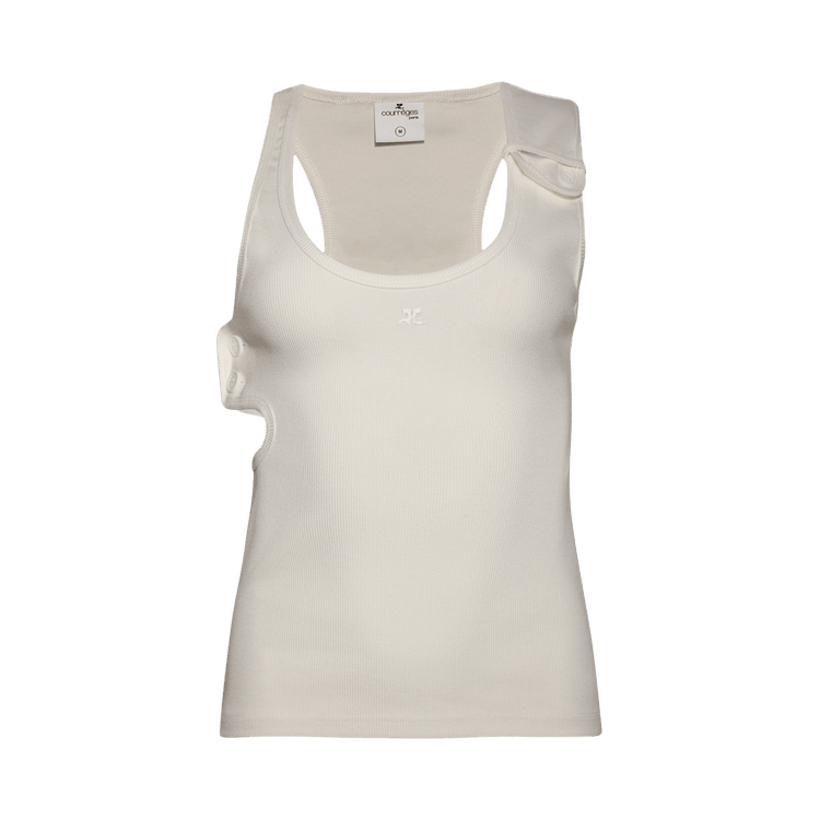 Courrèges 90s Ribbed Tank Top "Heritage White"