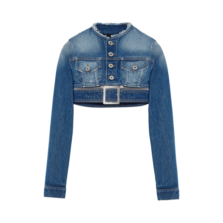 Jean Paul Gaultier Super Cropped Jacket "Vintage Blue"
