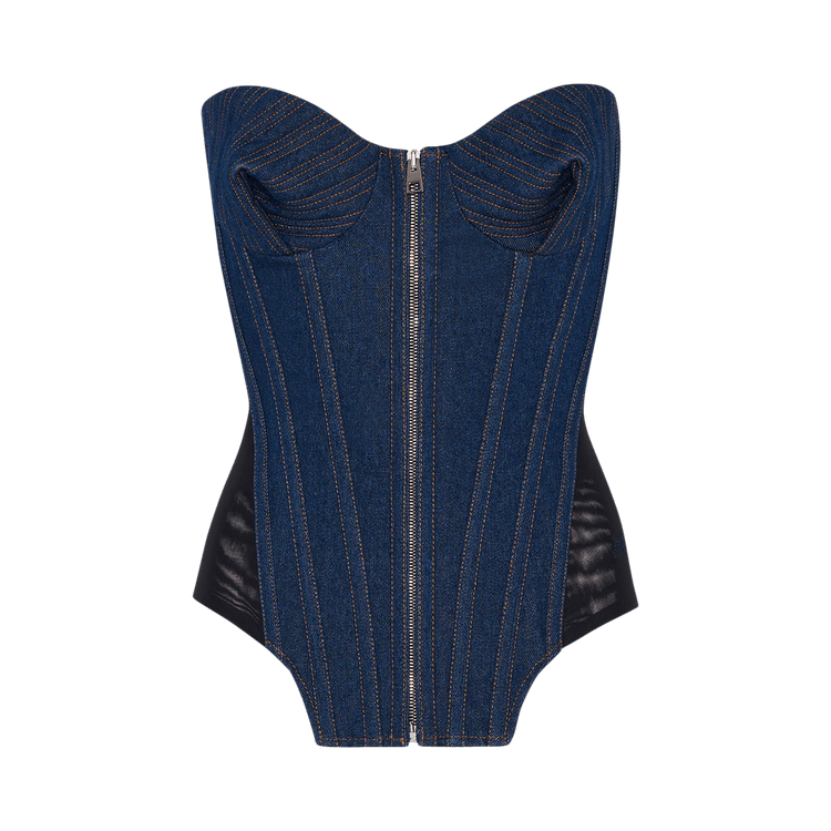 Jean Paul Gaultier Denim Corset "Indigo/Black"