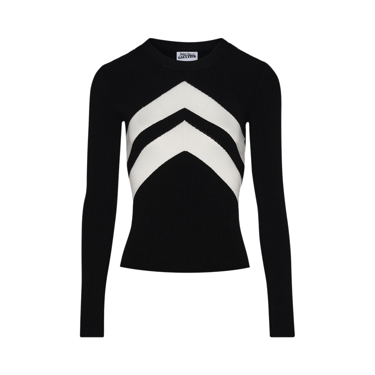 Jean Paul Gaultier Chevrons Top "Black"
