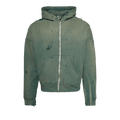 SAINT Mxxxxxx Distressed Zip-Up Hoodie "Green"