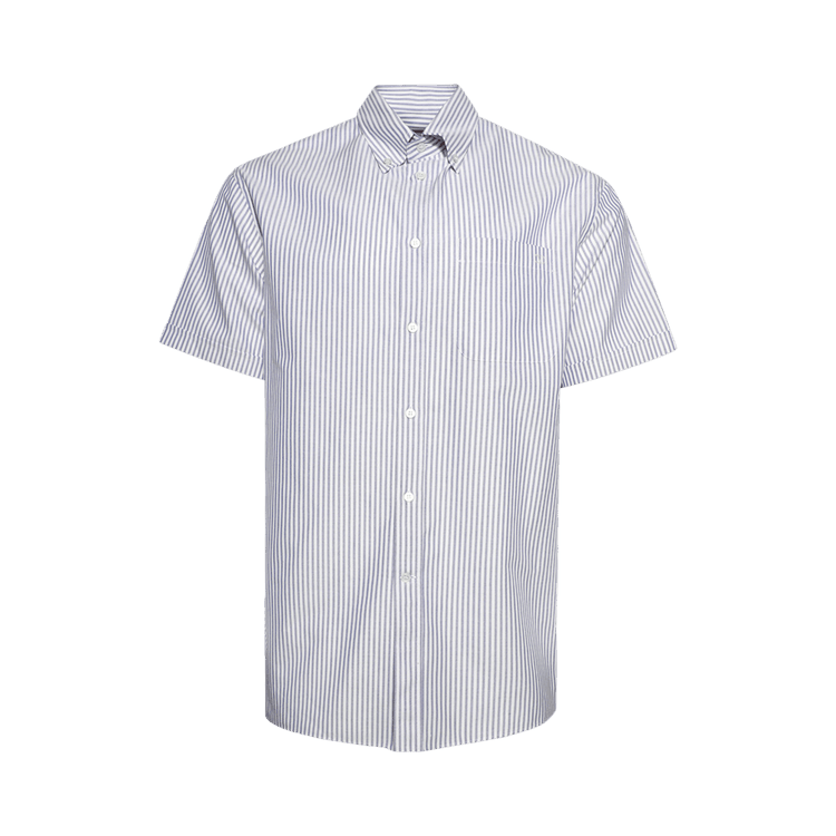 Valentino Striped Button-Up Shirt "White/Blue"
