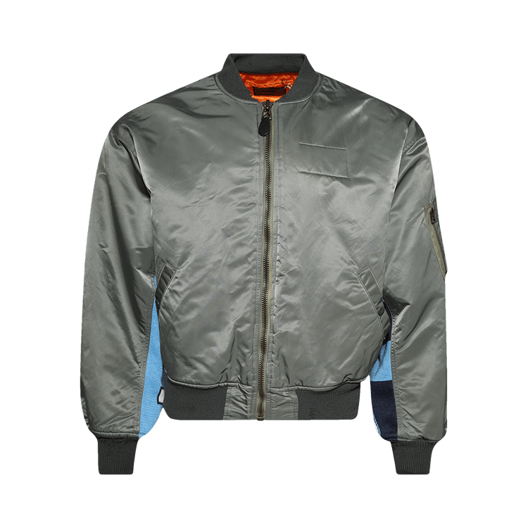 SAINT Mxxxxxx Contrasting Sleeves Bomber Jacket "Khaki"