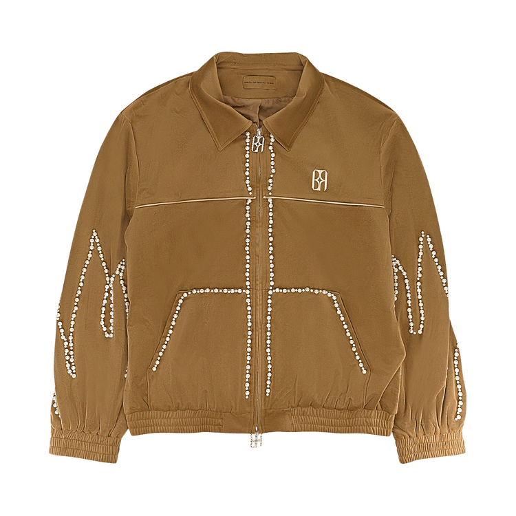 Birth Of Royal Child Flame Pearl Velvet Work Jacket "Brown"