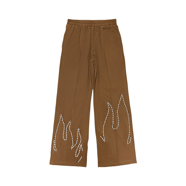 Birth Of Royal Child Flame Pearl Velvet Pants "Brown"