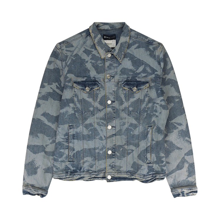 PURPLE BRAND Laser Wrinkled Denim Jacket "Indigo"