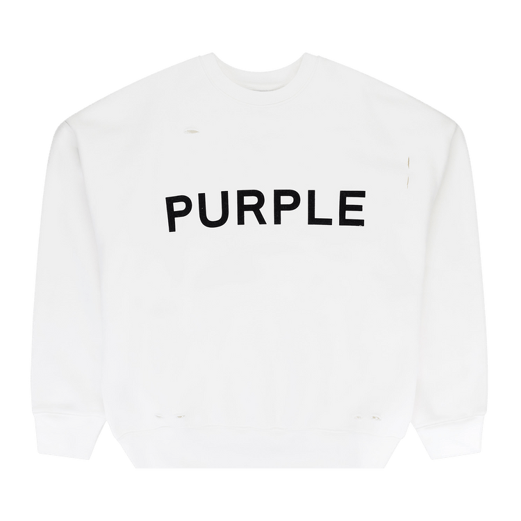 PURPLE BRAND HWT Fleece Crewneck Sweatshirt "White"