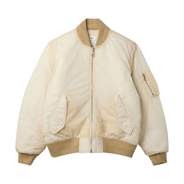 Stussy Quilted Bomber Jacket "Cream"
