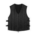 Denim Tears Oakland Leather Vest "Black"