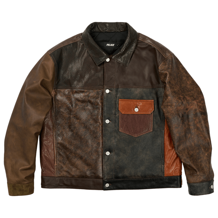 Palace Patchy Leather Jacket "Multicolor"