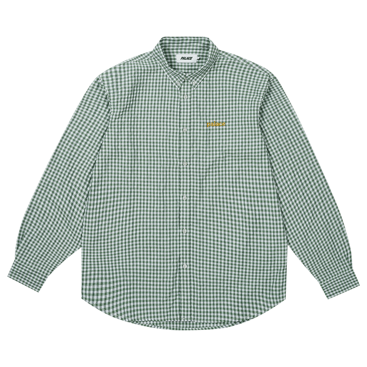 Palace Seersucker Oxford Shirt "Green Gingham"