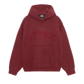 Stussy Felt Patch Knit Hoodie "Burgundy"