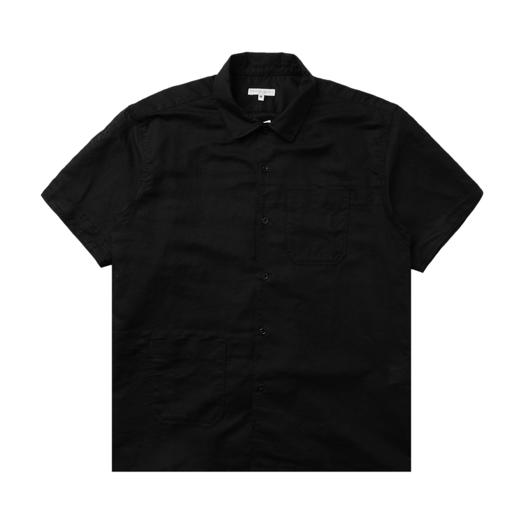 Engineered Garments Camp Shirt "Black Handkerchief Linen"