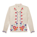 Bode Beaded Garden Party Shirt "Ecru/Multicolor"