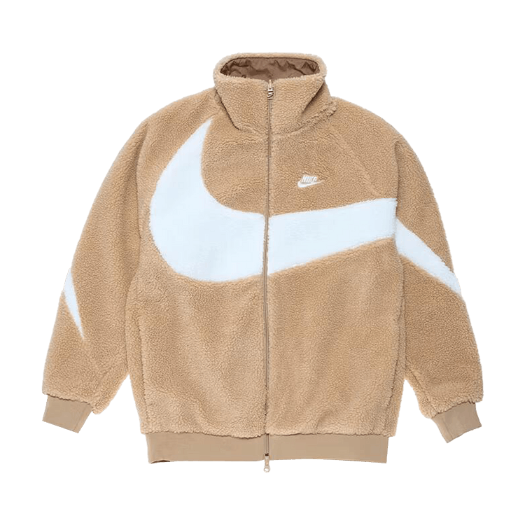 Nike Big Swoosh Reversible Boa Jacket (Asia Sizing) "Hemp White"