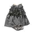 Tao Comme des Garçons Drawstring Waist Ruffle Trimmed Skirt "Top Grey"
