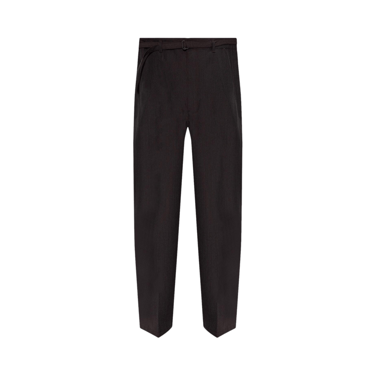 Lemaire Belted Tailored Pants "Dark Espresso Melange"