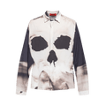 424 Skull Print Long-Sleeve Shirt "Orange"