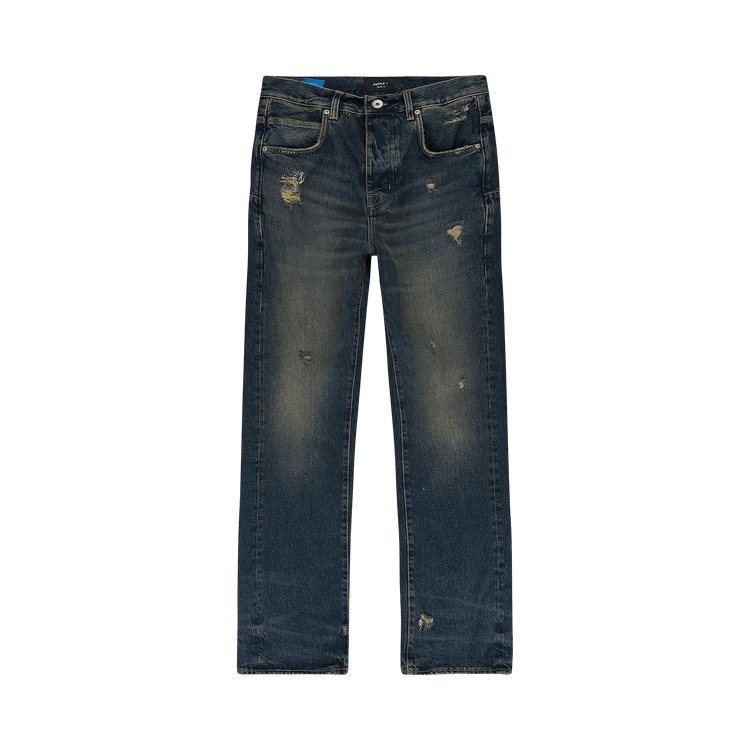 PURPLE BRAND Ripped Wide Leg Jeans "Indigo"
