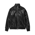 PURPLE BRAND Zipped Leather Jacket "Black"