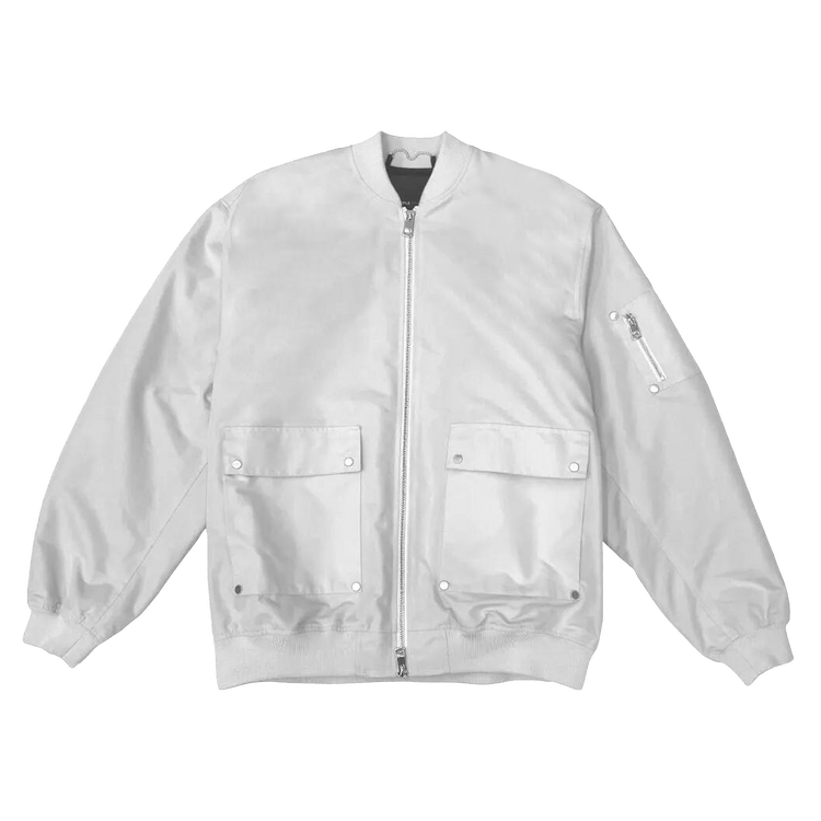 PURPLE BRAND Poly Oversized Bomber Jacket "Off White"