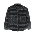 PURPLE BRAND Bandana Print Long-Sleeve Shirt "Black"