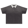 PURPLE BRAND Embossed Polo Shirt "Black"