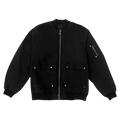 PURPLE BRAND Poly Oversized Bomber Jacket "Black"