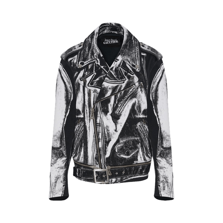 Jean Paul Gaultier Trompe-L'Oeil Perfecto Jacket 'Black/White'