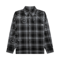 Nahmias Plaid Beaded Oversized Shirt "Black Rayon"
