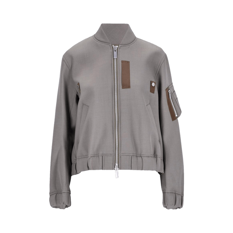 Sacai Suiting Bonding Blouson "Taupe"