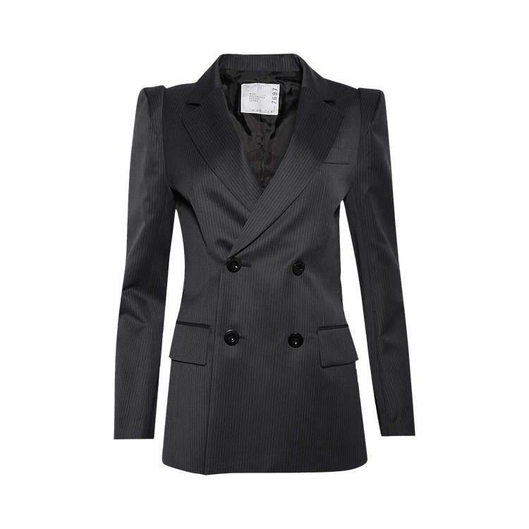 Sacai Doeskin Mix Jacket "Black/Off White"