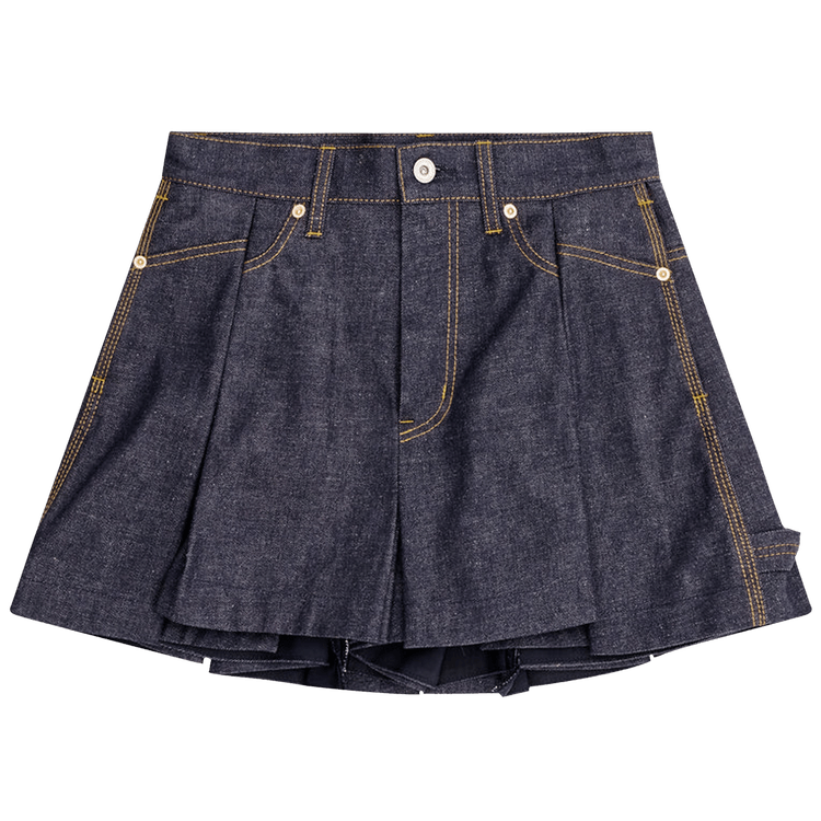 Sacai Denim Mix Shorts "Indigo"