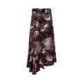 Sacai Dot Flower Print Skirt "Bordeaux"