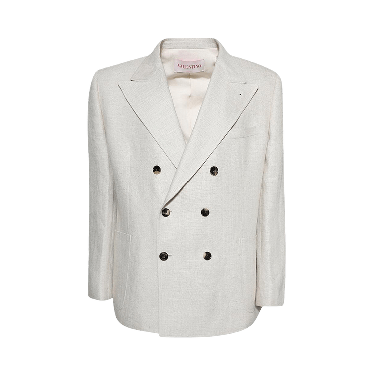 Valentino Double Breasted Blazer "Natural"
