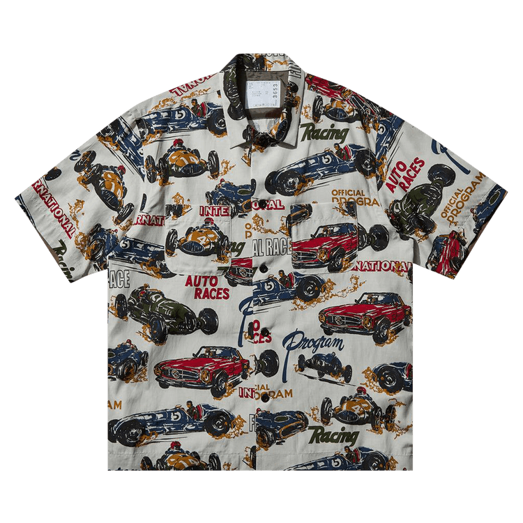Sacai Tropical Print Shirt "Ivory"