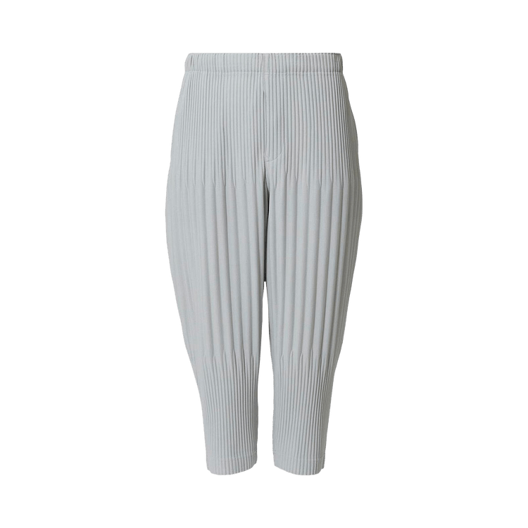 Homme Plissé Issey Miyake Basic Tapered Mid Calf Pants "Light Grey"
